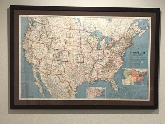 December 1940 National Geographic US Census Map