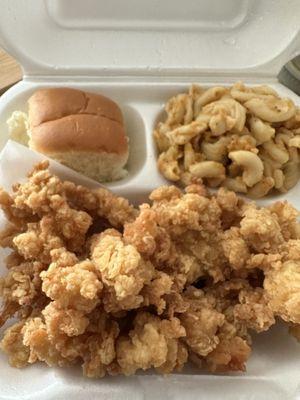 Cracked conch with mac & cheese