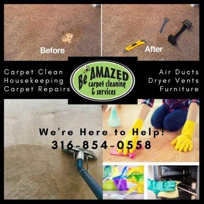 Carpet cleaning, carpet repair, housekeeping Wichita Kansas