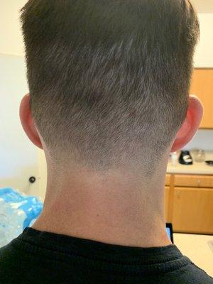 Unevenness on the "skin fade"