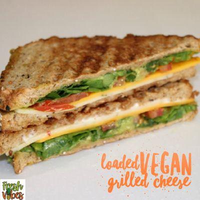 #MeatlessMonday Vibes  Loaded Vegan Grilled Cheese Style  Come Vibe with us 9am-4pm & *Lettuce* make your Monday