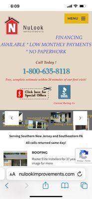 Roofing. Siding, window and door replacement. 100% financing available