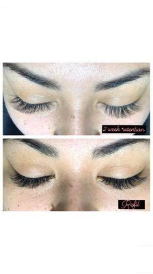 Lash extensions done by Clara at our salon