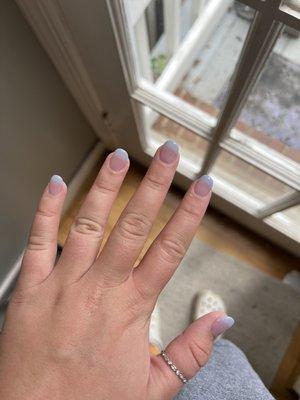 My $55 acrylic set w colored French tip