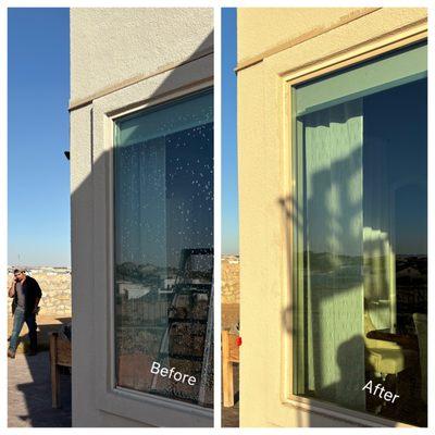 Solar Cooling LowE glass replacement. Those spots are due to a broken seal.