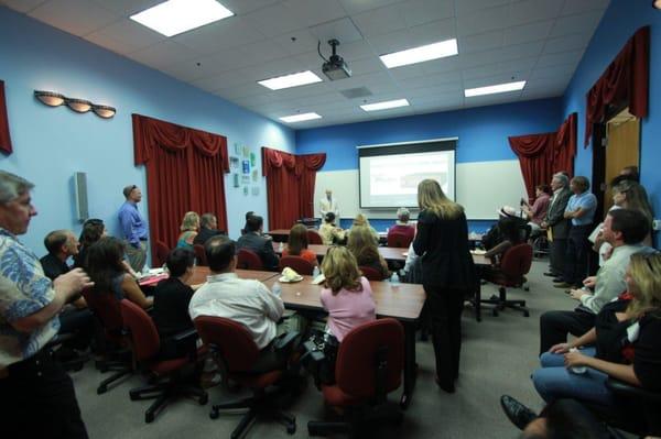 Presentation Room During Social Media Launch Event