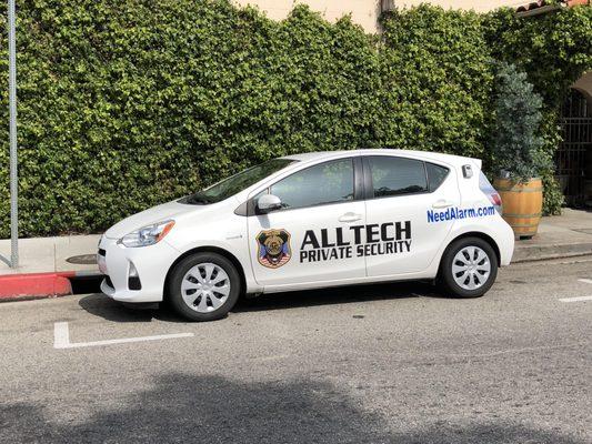 One of our beautiful Prius patrol vehicles