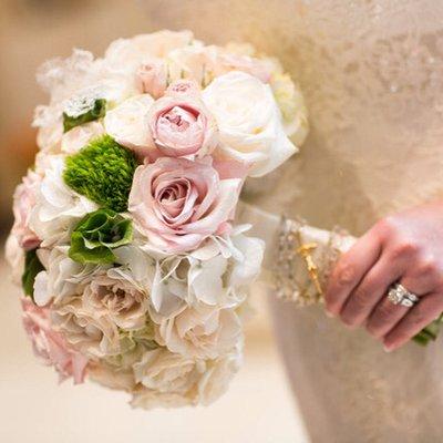 Romantic, classic bridal bouquet.