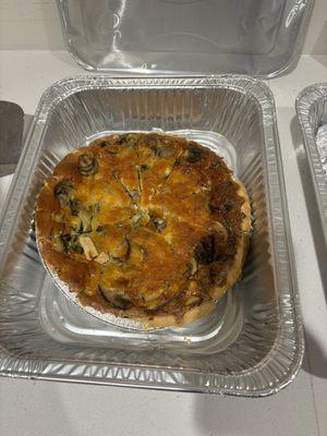 $80 Florentine quiche