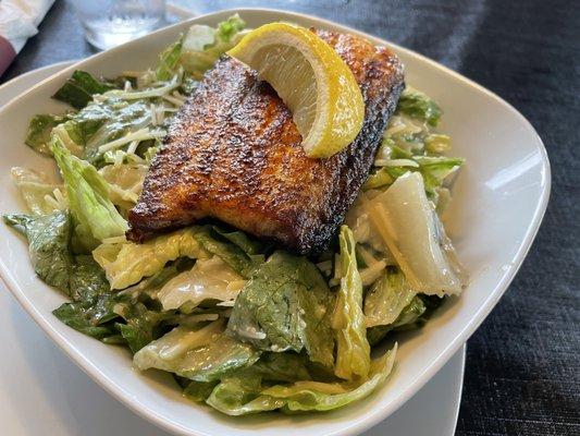 Caesar salad with whitefish