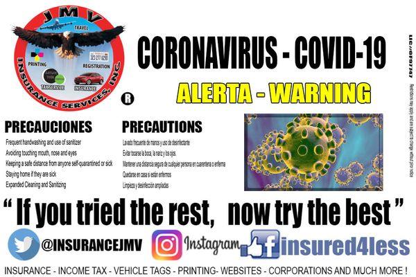 CORONAVIRUS - COVID 19 ALERTA