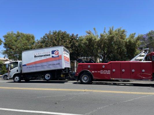 Armando reposition the truck for proper hook up