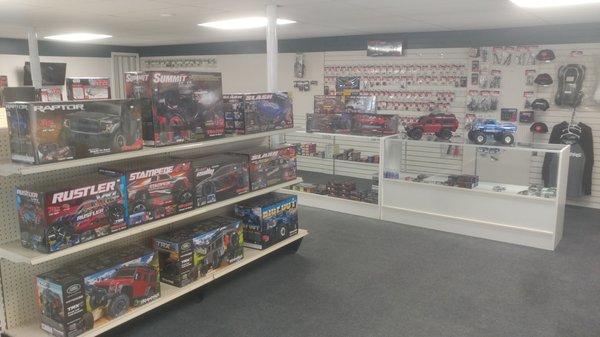 RC department featuring Traxxas at White Rose Hobbies in York, Pa