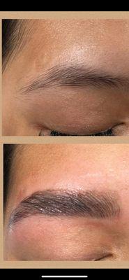 Brow lamination and tint