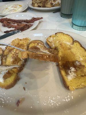 Paper thin challah french toast