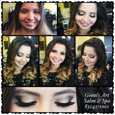 Simple yet graceful makeup with soft curls brings out your true personality this Christmas!