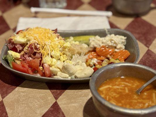 Salad bar choices and soup of the day