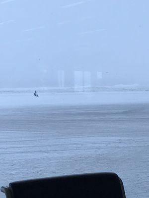 Waiting for the fog to lift..Our connecting flight is in Anchorage Alaska!