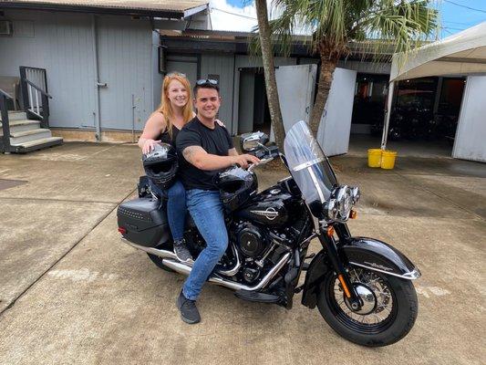 There were no rental cars available on Kauai at the time we went and Kauai Harley Davidson definitely came through!