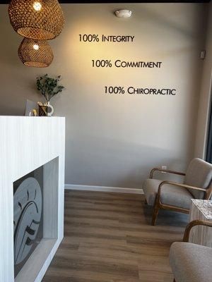 100% Chiropractic's Motto.