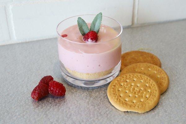 Freshly made Raspberry Mousse