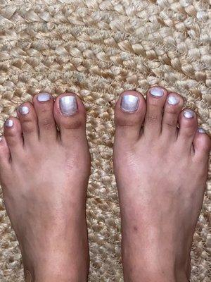 Regular pearl white nail polish