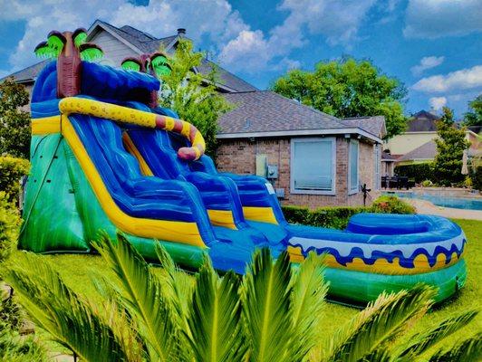 It's always Hot in Texas during the summer. We have over 50 inflatables in Katy TX that can have a water attachment added.