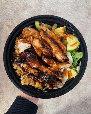 Chicken Breast Teriyaki Bowl Side of Fried Rice