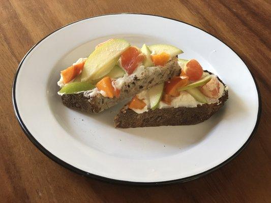 Whole Wheat Toast | sweet ricotta, d'anjou pear, citrus, chestnut honey