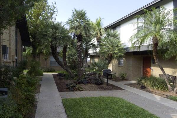 Courtyard with laundry entrance