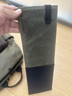 Sleeve for an Apple extended keyboard (back side - showing a mesh pocket for a cord)