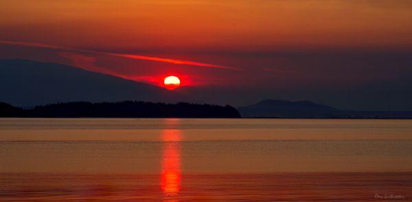 Sunrise from Guemes Island Resort area.