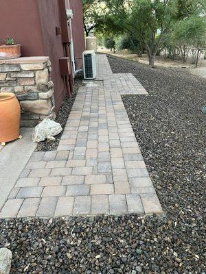 Paver walk way out in rio verde 
Custom customer request