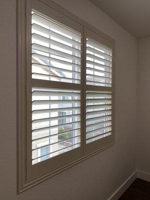 Bedroom window shutter.