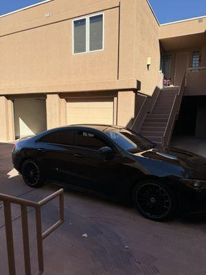 We are blocked in. We cannot pull in our garage. They do this every day and night with loud music playing.