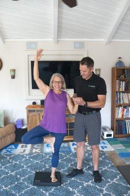 Balance training in your own home to ensure you age with independence!