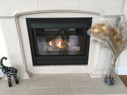 Propane Fireplace after repair