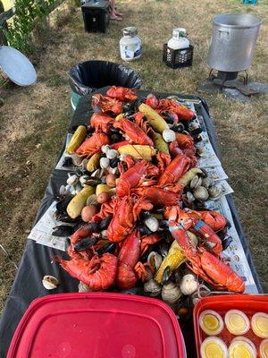 Our clambake feast.