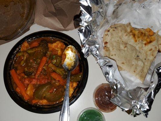 Vegetable Zalfrazi and Naan