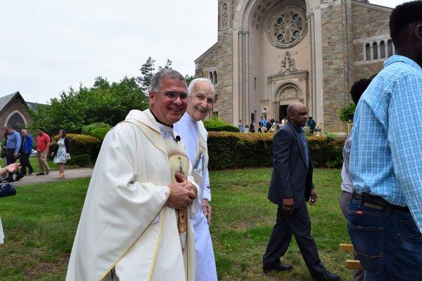 Fr. Fred alongside Deacon Leo