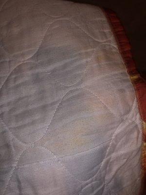 Stained comforter