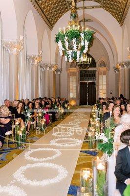 wedding ceremony, aisle runner