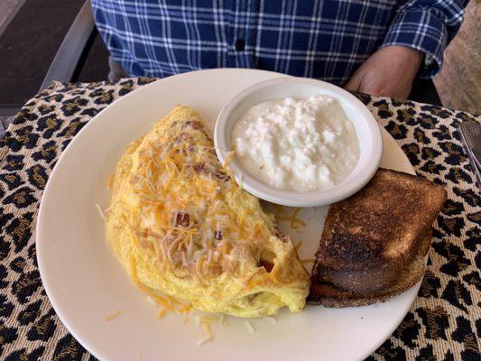 Denver omelette with cottage cheese