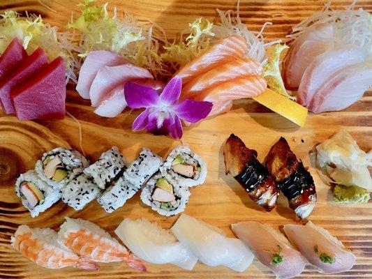 sushi and sashimi combination