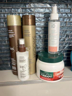 Ion Shampoo, Conditioner, and Mist   Nurturing Crème  Texture ID Serum