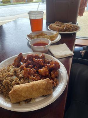 C. 20 General Tso's & Friend rice w/ Cheese Wontons