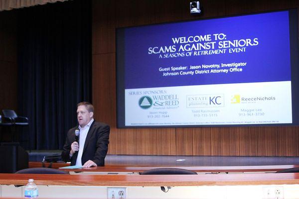 How to Avoid Scams Against Seniors presented by the Johnson County District Attorney's Office and Sponsored by Estate Planning Kansas City