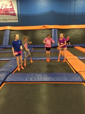 Indoor trampoline park. Loads of fun.