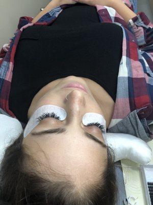 We do Novalash eyelash extensions and eyelash lifts.