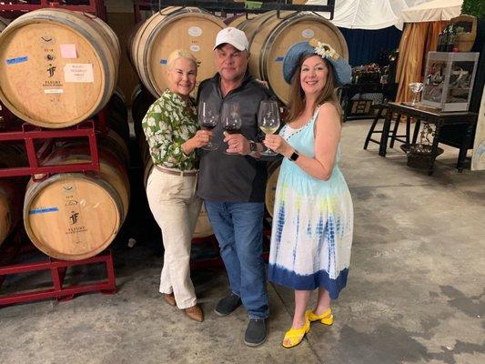 Barrel tasting with Brian & Claudia Fleury